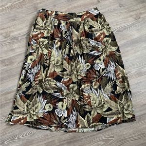 rafaella flowy rayon floral skirt with pockets